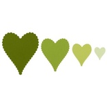 Лезвия от Sizzix - Sizzix Framelits Die Set 4PK - Hearts, Scallop #2, 4 шт.