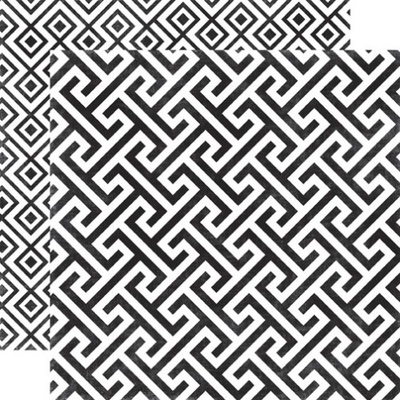Лист скрапбумаги от Echo Park - Onyx Geometric, 30х30 см
