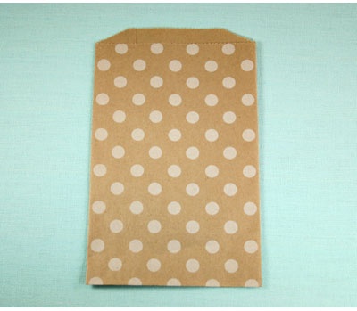 Конвертик White Polka Dot Middy Bitty Bags, размер 12,07х19,05 см, 1 шт.