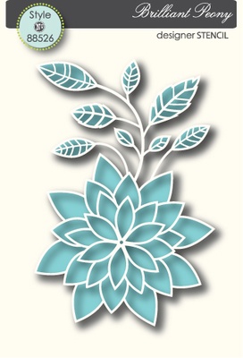 Маска от Memory Box -  STENCILS- Brillant Peony