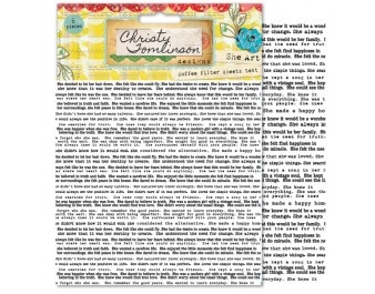 Листы-фильтры от Pink Paislee - She Art - Printed Coffee Filter Sheets - Text - Текст на бумаге тишью, 6 шт.