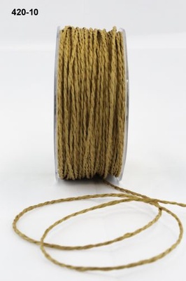 Шнурочек Paper Cord - Natural, цвет: коричневый, ширина 2 мм, 90 см