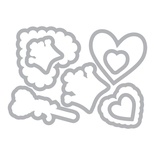 Лезвия и штампы Sizzix - Framelits Die Set w/Stamps - Princess, 8 шт.