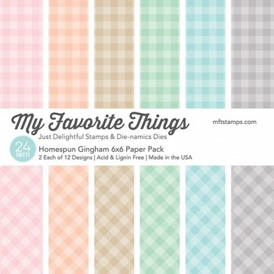 Набор бумаги My Favorite Things - Homespun Gingham Paper Pack, размер 15х15 см, 24 листа.