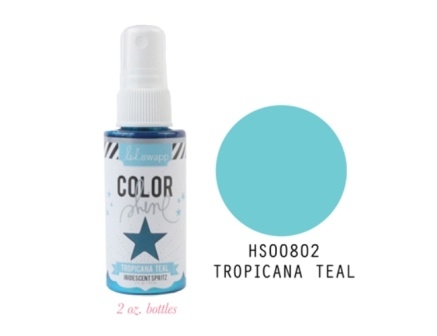 Краска - спрей от Heidi Swapp с перламутровым блеском - TROPC TEAL - COLOR SHINE SPRITZ, 50мл