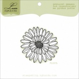 Акриловый штамп Lesia Zgharda FL037b Цветок большой - контур, размер 4,8x4,6 см