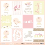 Лист односторонней бумаги от Scrapmir - Карточки (ENG) - Doll Baby, 30x30 см