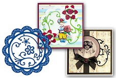 Набор лезвий Marianne Design Creatables - Scallop Circle Frame & Flowers
