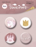 Набор скрап-фишек для скрапбукинга от Scrapmir - Unicorns,  4шт
