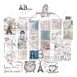 Набор бумаги от ABstudio - "Shabby love symphony"- scrapbooking paper set 8x 30х30см + bonus