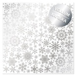 Аркуш кальки (веллум) зі срібним візерунком Silver Snowflakes, 30,5см х 30,5см, ТМ Фабрика Декору