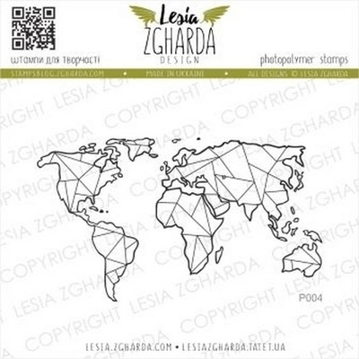 Акриловый штамп Lesia Zgharda Карта велика P004