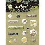 Набор эпоксидных наклеек от Scrapmir - Cozy Forest, 16шт