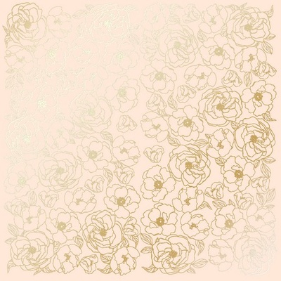Лист односторонней бумаги с фольгированием Golden Pion Beige, ТМ Фабрика Декора