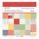 Набор скрапбумаги Studio Calico - Snippets Paper Pad, размер 30х30 см, 24 листа