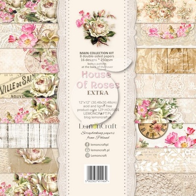 Набор скрапбумаги LemonCraft -  House of Roses, 30.5х30.5 см, двусторонняя