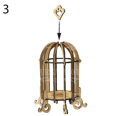 Декоративная клетка Завитки-M 051, ТМ Фабрика Декора