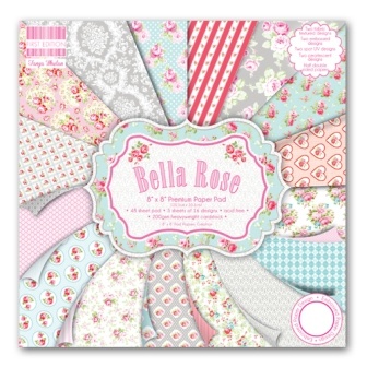 Набор бумаги от First Edition - Bella Rose, 20х20 см, 16 листов