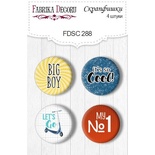 Набор скрапфишек Cool Teens, TM Fabrika Decoru из 4 шт № 288