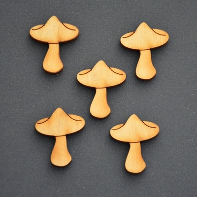 Деревянная фигурка WOOD-083 - Гриб, 1 штука