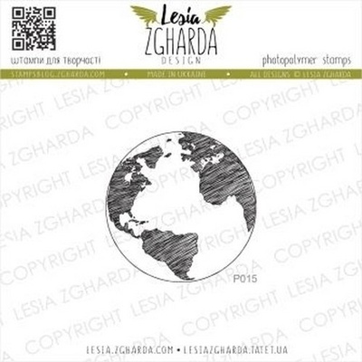 Акриловый штамп Lesia Zgharda Земна куля P015