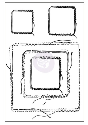 ЦЕНА СНИЖЕНА! Резиновые штампы от компании Prima - STITCH STAMPS- SQUARE - 570521