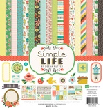 Набор двусторонней скрапбумаги от Echo Park - Simple Life, 30х30 см, 12 шт
