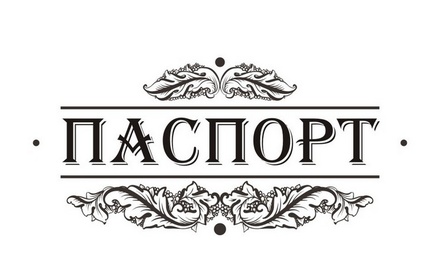 Акриловый штамп "Паспорт" T127, размер 7 * 3,3 см