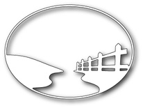 Нож для вырубки от Memory Box - Country Fence Oval Frame  