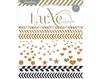 Металлизированные натирки от Pink Paislee - Luxe Collection - Confetti Rub Ons - Copper and black