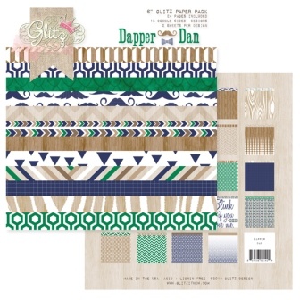 Набор бумаги от Glitz Design - Dapper Dan Paper Pad, 15х15 см