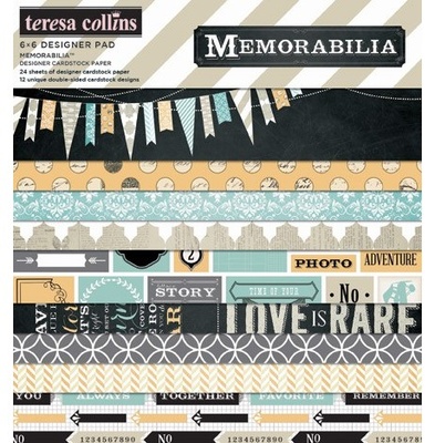 Набор двусторонней скрапбумаги Teresa Collins Designs - Memorabilia - Paper Pad, 15х15 см