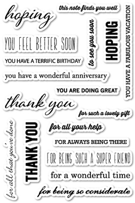 Резиновый штамп от Poppystamps - Hope and Thanks