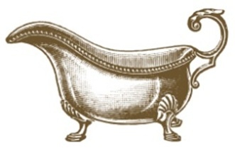 Акриловый штамп K014 Соусник, размер 4,3 * 2,8 см