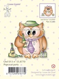 Акриловый штамп от LeCreaDesign - Owlie's, "Popco at Party" - Сова и праздник