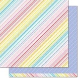 Лист скрапбумаги от Lawn Fawn - Really Rainbow Double-Sided Cardstock 12"X12" Purple Posies, 30х30 см