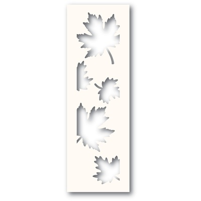 Набор из ножа для вырубки и трафарета от Poppystamps - Maple Leaf Side Strips and Stencil