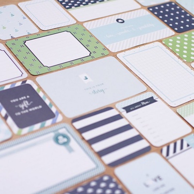 Набор карточек Project Life by Becky Higgins - Core Kit - Baby Boy, 616 штук
