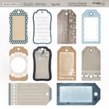 Лист двусторонней бумаги от Scrapmir - Tag-Pad - Rustic Winter, 20х20см