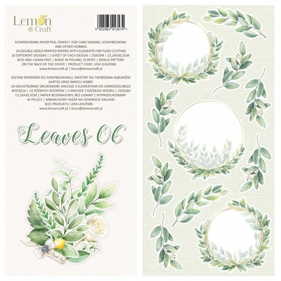 Набір паперу для скрапбукінгу Lemoncraft - Leaves 06, 15.2х30.5 см, елементи для вирізання