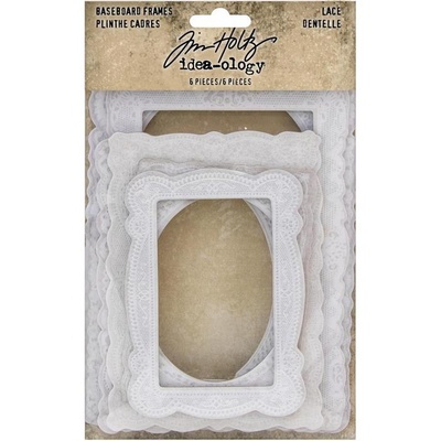 Набор рамочек из чипборда Tim Holtz - Idea-Ology Baseboard Frames - Lace, 6 штук