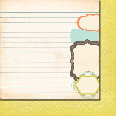 Лист двусторонней скрапбумаги от Fancy Pants - Paper Summer's End Fall Frames