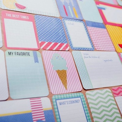 Мини-набор Project Life by Becky Higgins - Themed Cards - Recipe, 40 шт