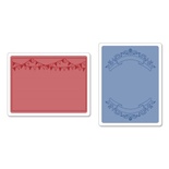 Папки для тиснения Sizzix Textured Impressions Embossing Folders 2PK - Mini Banners Set, 2шт.