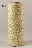 Хлопковый шнур от Baker's Twine - Yellow, 2 мм, цвет желтый/белый, 1 м