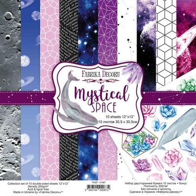 Набор скрапбумаги Mystical space, 30х30 см, ТМ Фабрика Декора