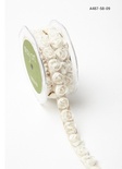 Лента - розочки самоклеющаяся от May Arts - Adhesive/Rosettes - Ivory, цвет слоновая кость, 1,5 см, 90 см