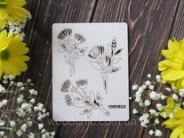Чипборд набор букетики лиственные от WOODchic, 4,4х7 см