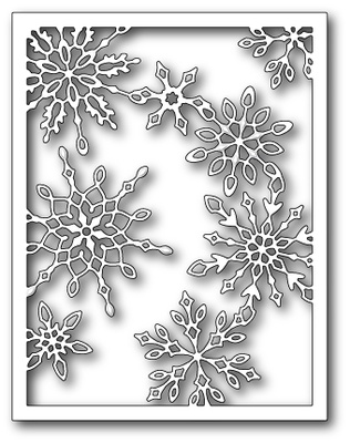 Нож для вырубки от Memory Box - Scattered Snowflake Frame