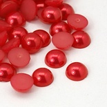 Полужемчужинки Crimson, 12x5мм, цвет красный, 10 шт.